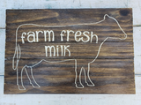 farm fresh milk - Handmade sign
