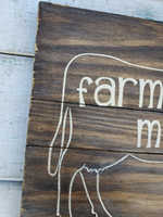 farm fresh milk - Handmade sign