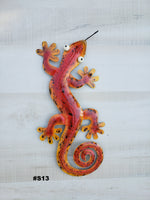 Gecko Metal Wall Art 12"