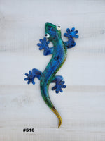 Gecko Metal Wall Art 12"