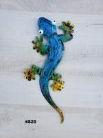 Gecko Metal Wall Art 12"