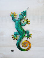 Gecko Metal Wall Art 12"